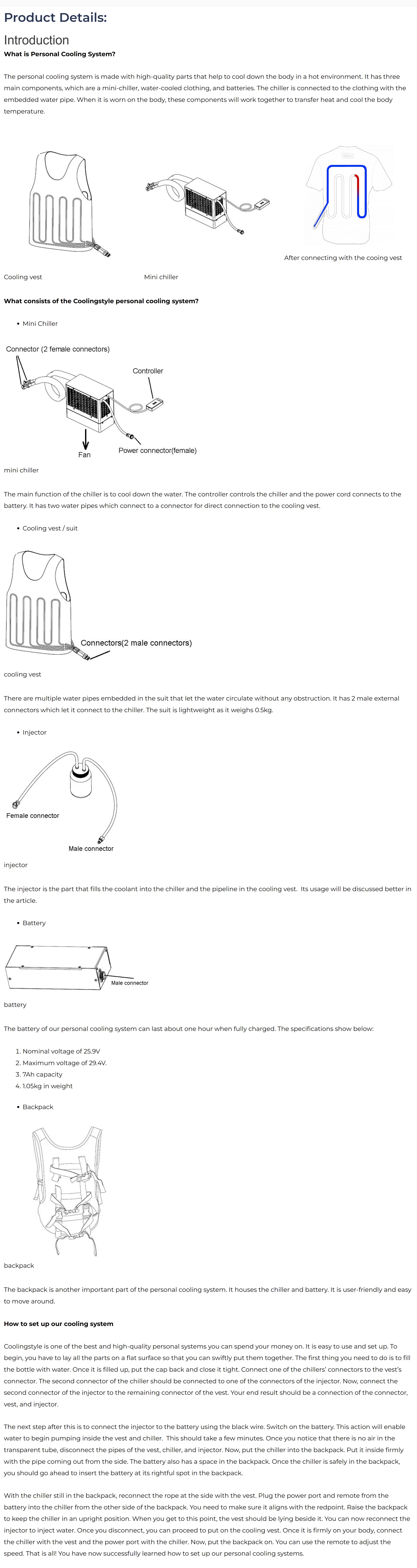 Coolingstyle Personal Cooling System
